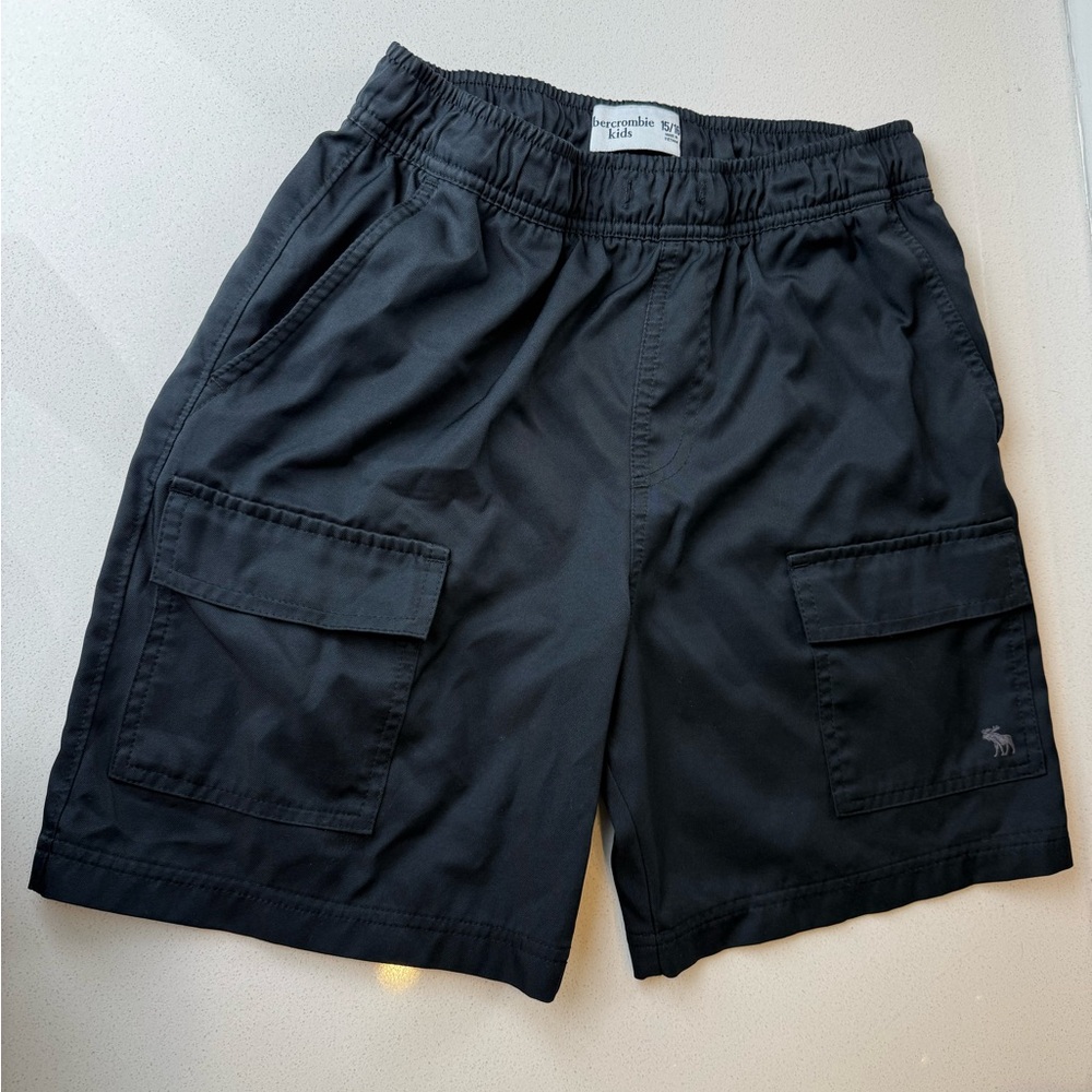 Abercrombie Kids Black Cargo Shorts